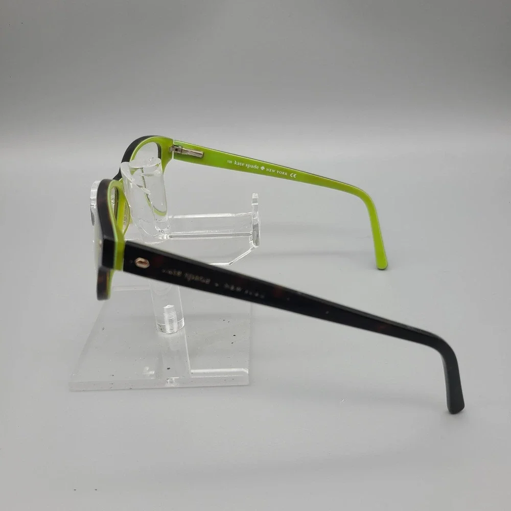 Kate Spade Lucyann 0DV2 Tortoise Lime Green Rectangular Eyeglasses Frames 135